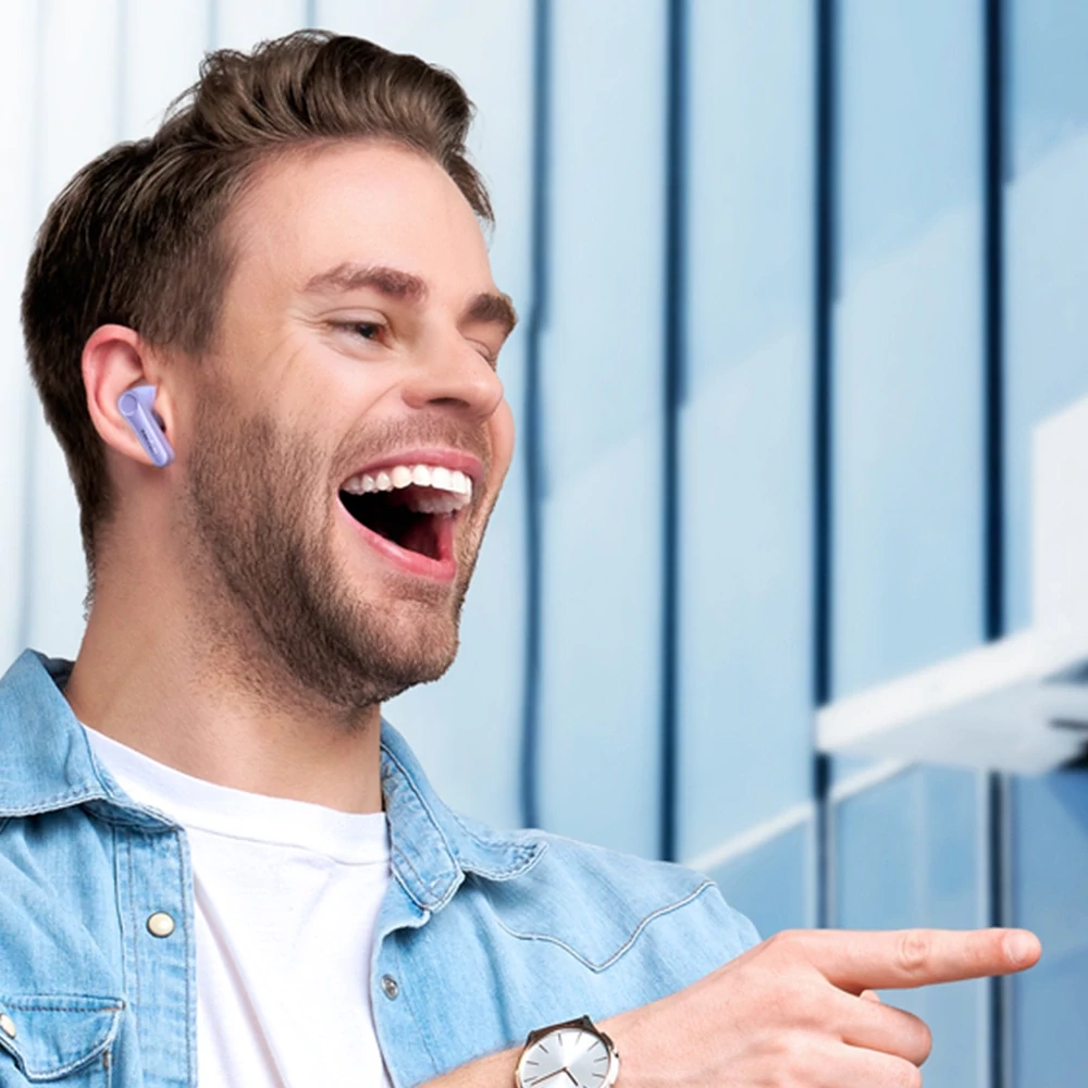 EarFun Air Pro 4 teljesen vezeték nélküli fülhallgató zajszűréssel, 6 beépített mikrofonnal, 52 órás lejátszási idővel - Lila TW600-V