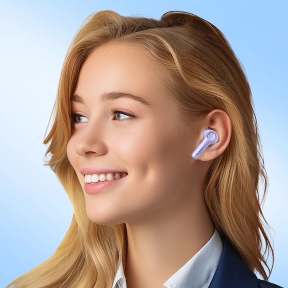 EarFun Air Pro 4 teljesen vezeték nélküli fülhallgató zajszűréssel, 6 beépített mikrofonnal, 52 órás lejátszási idővel - Lila TW600-V