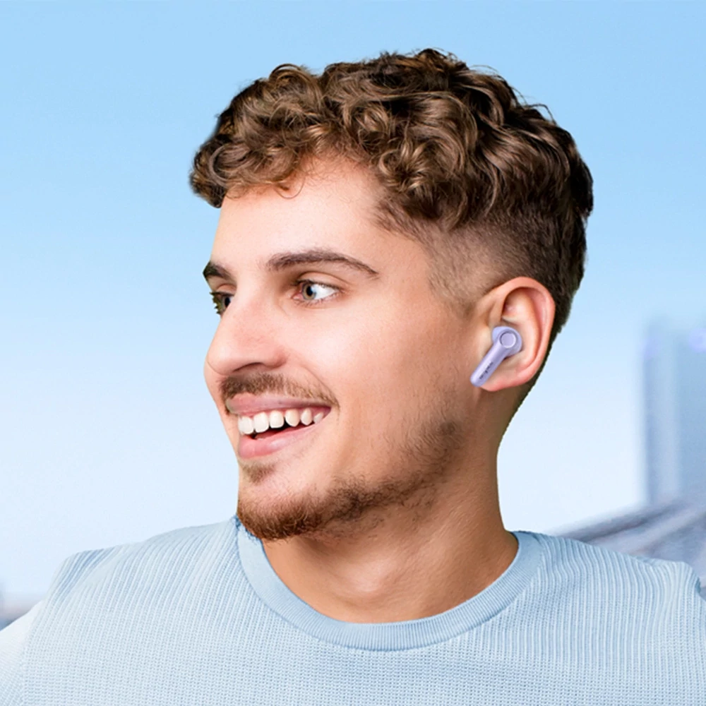 EarFun Air Pro 4 teljesen vezeték nélküli fülhallgató zajszűréssel, 6 beépített mikrofonnal, 52 órás lejátszási idővel - Lila TW600-V