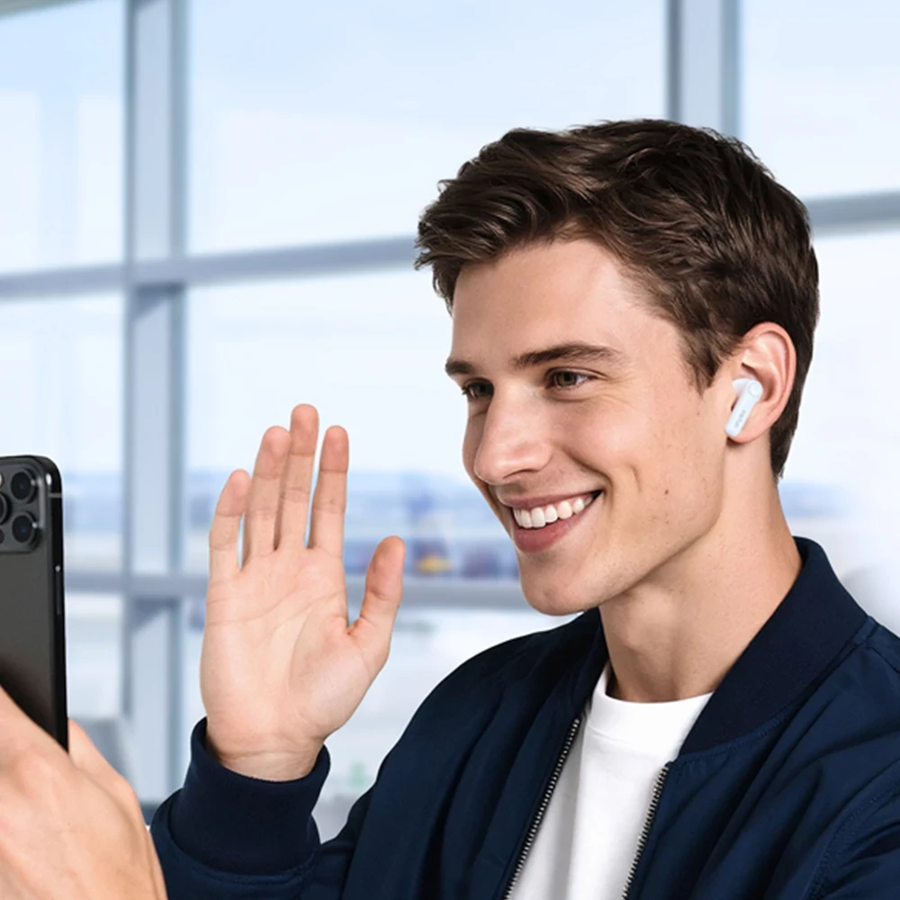 EarFun Air Pro 4+ AI fordítós vezeték nélküli fülhallgató, adaptív zajszűréssel és dupla hangszórókkal, IP55, BT6.0 - Fehér (TW700W)