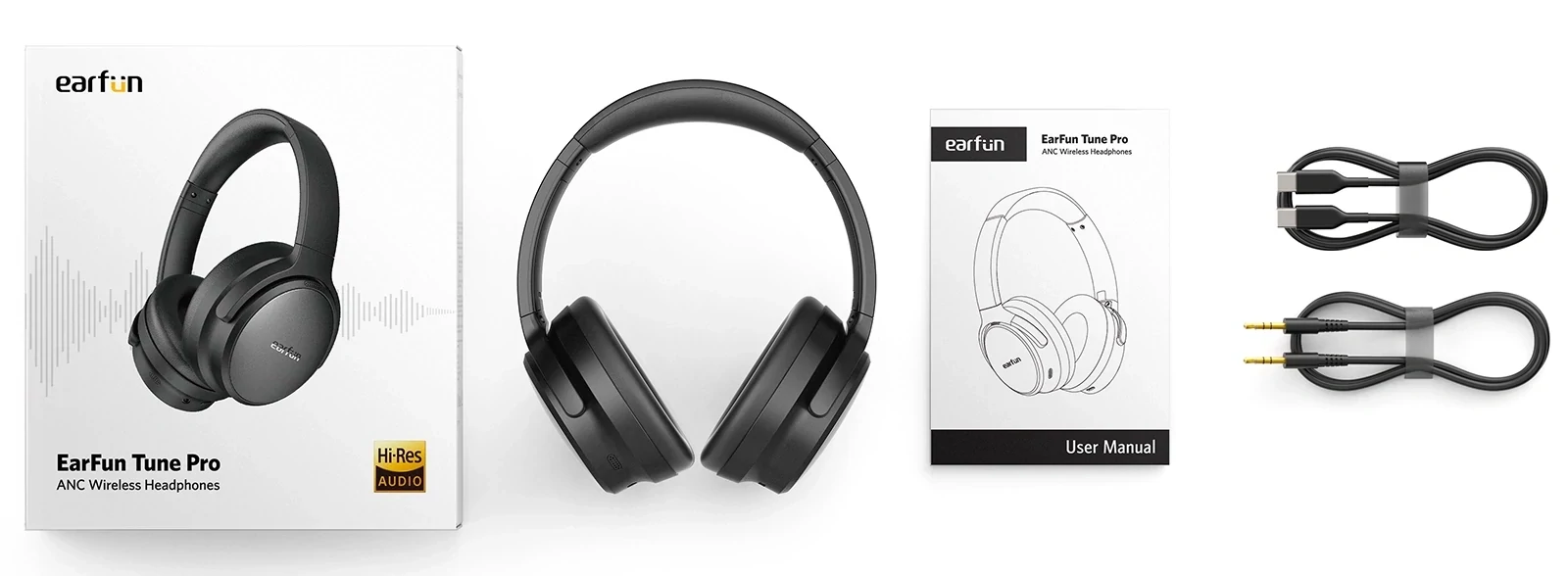 Earfun Tune Pro vezetéknélküli zajszűréses, dupla hangszórós fejhallgató